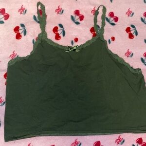 Zine Clothing Olive Lace Cami Top
